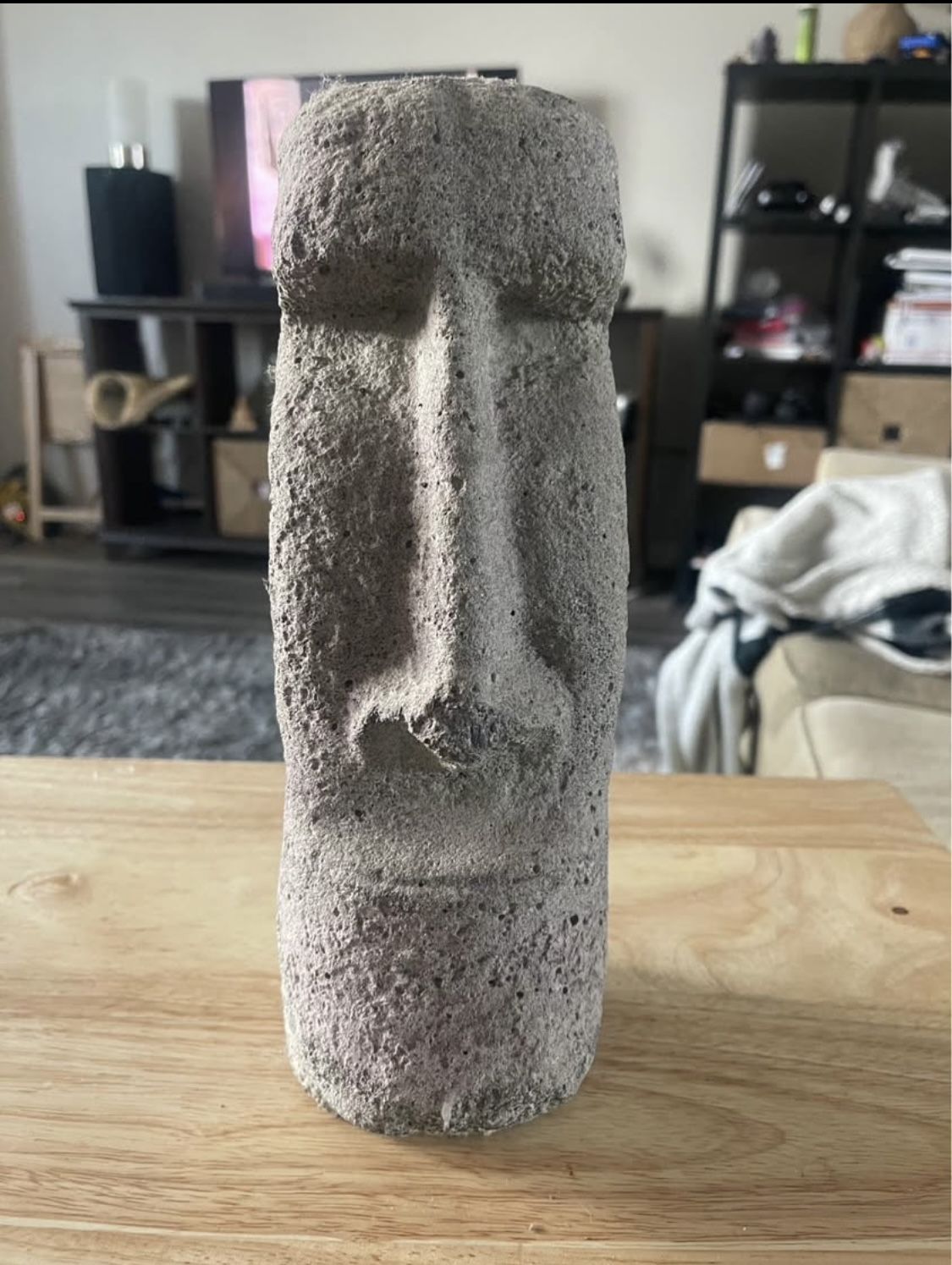 Easter Island Moai Statue — Concrete Stone Sculpture — Indoor/Outdoor Decor