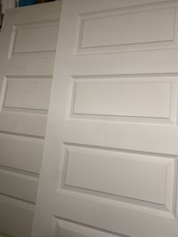 5 Panels Door Design & Matching Bifolds Closet Doors