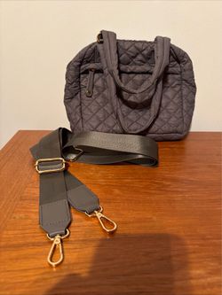 Purse Bag Small Tote Nylon Quilted Crossbody Adjustable Two Handles Pockets