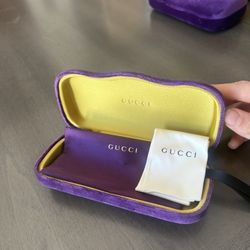 Authentic Gucci Velvet Sunglass Case With Cloth And Slip