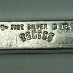 TENTEX 5 TROY OZS. EXTRUDED KIT KAT .999+ SILVER BAR