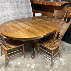 Solid Wood, Kitchen Table, And Chairs, $100 OBO