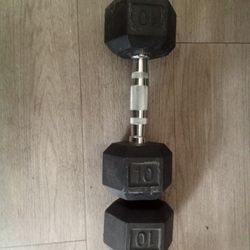 10 Lb Rubber Coated Weights 