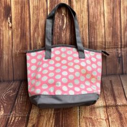 Fit and Fresh Fashion Insulated Reusable Lunch Bag for Women with Zip Top Pink