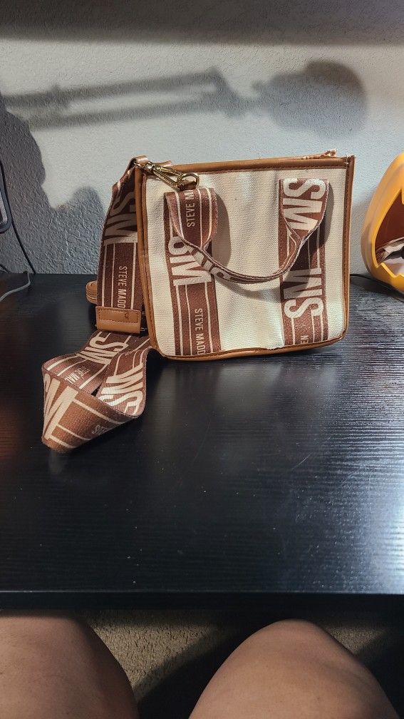 Steve Madden Tan and Brown Crossbody Bag With Coin Purse