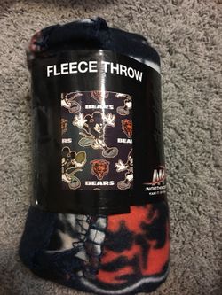 Chicago Bears Mickey mouse fleece blanket