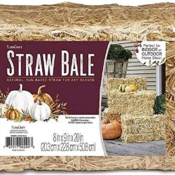 FloraCraft® Porch Straw Bale, 8" x 9" x 20"