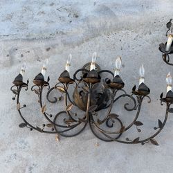 Vintage Chandalier and wall sconce