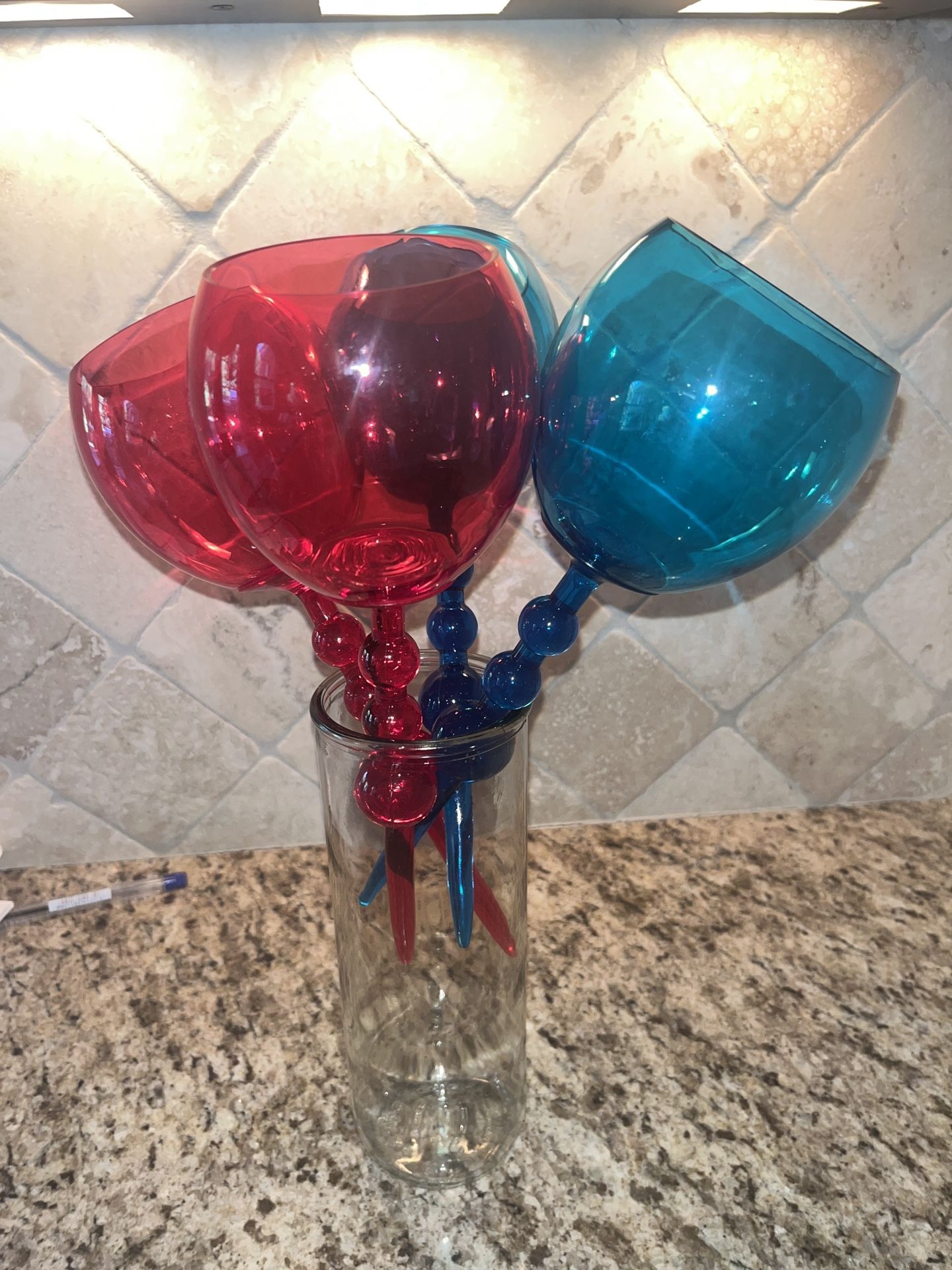 Floating wine glasses