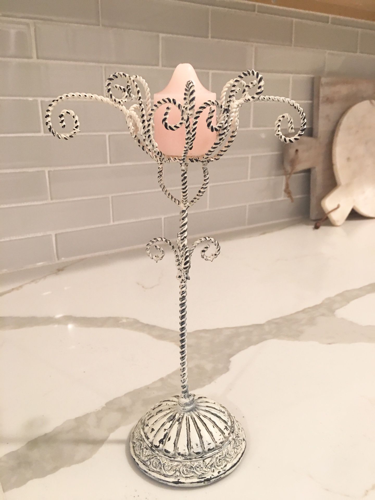 candle holder/ shabby Chic