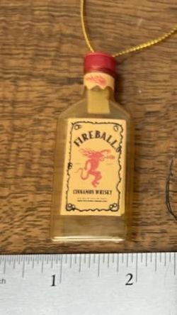 Fireball Cinnamon Whisky Christmas Ornament - 2 1/4" tall