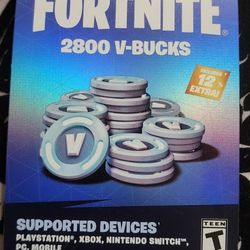 New FORTNITE 2800 V BUCKS $20 Card