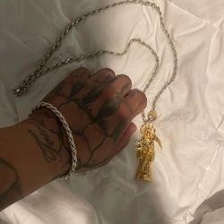 Silver .925 Chain With Bracelet 