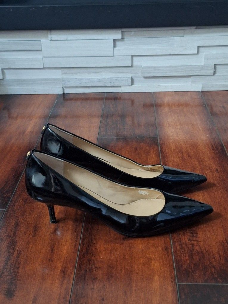 Michael Kors Black Patent Leather Heels, Size 11