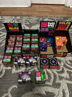 Nee Doh Sensory Toy Lot – Nice Cube, Fuzz Ball, Cloud Pleaser, Color Change