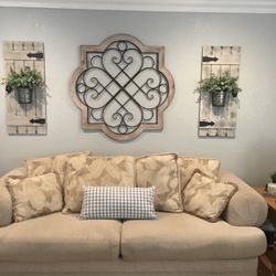 Sofa and Matching Chair With Ottoman 