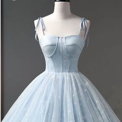 Beautiful Soft Blue Prom Dress