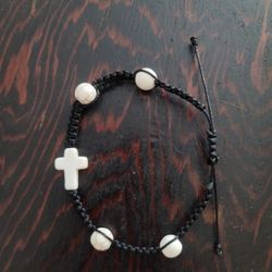 Christian Beaded Macrame Bracelet 