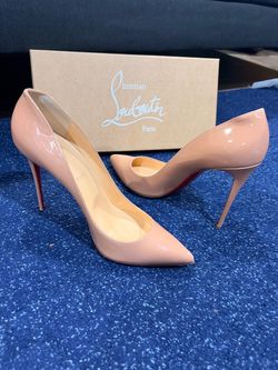 Christian Louboutin Nude Patent Leather Pumps