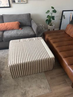 Striped Ottoman