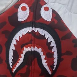 Red Bape Zip Up