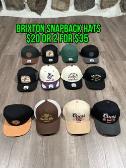 Brixton supply company snapback hats