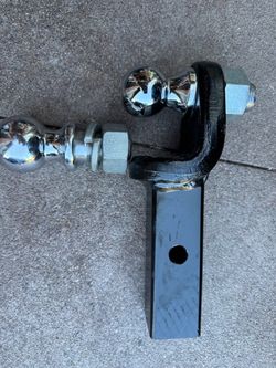Hitch receiver and two balls