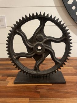 Restoration Hardware Curved Spike Gear Sculpture