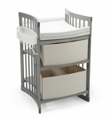 STOKKE CARE changing table (grey nursery baby diaper station desk shelf)