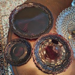 CAPE COD RUBY RED PLATES SET