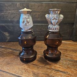 Antique, Avon Bottles.  Queen And King Chess Pieces