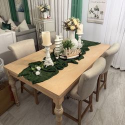 Rustic Wood Table W Chairs