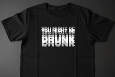You Might Be Drunk Optical Illusion T-Shirt - Red Graphic Tee for Men and Women Menswear Top Sleeveless Tshirt Streetwear Casual Crewneck Tropical Sho