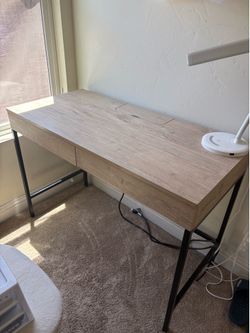 Light wood finish desk