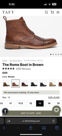 Taft Rome Boot Size 13