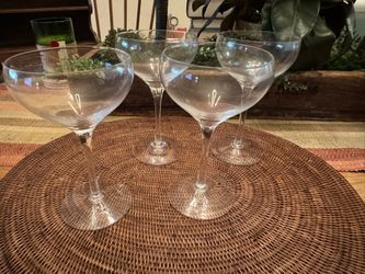 Vintage 1980’s Coupe Champagne Glasses Set Of 4