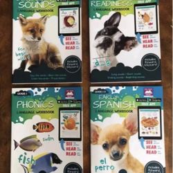 4 Educational Workbooks Pre K-K, 1-3 Grade  Brand New
