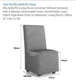 RELAX4LIFE High Back Chair with Wheels