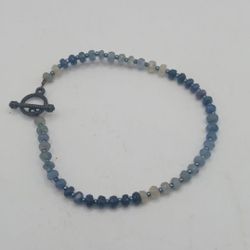Vintage Blue and White Stone Bead Bracelet