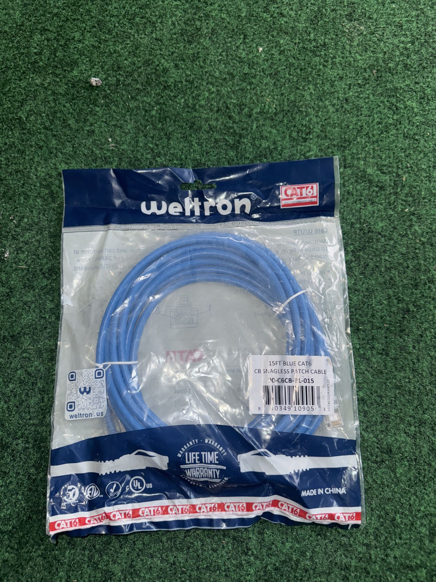 15FT BLUE CAT6 CABLE