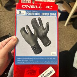 Oneil Single Lined Psycho Tech Lobster Glove Size Large