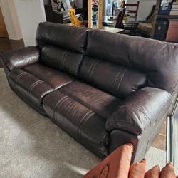 Chocolate Brown Leather Sofa