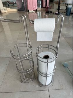 Moving Sale! Excellent Condition! Stainless Steel 4 Roll Toilet Paper Holder!