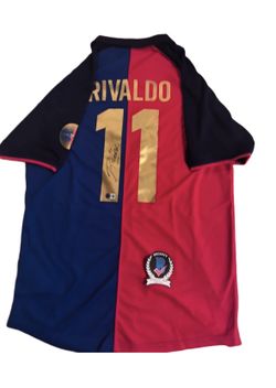 Rivaldo signed Barcelona jersey