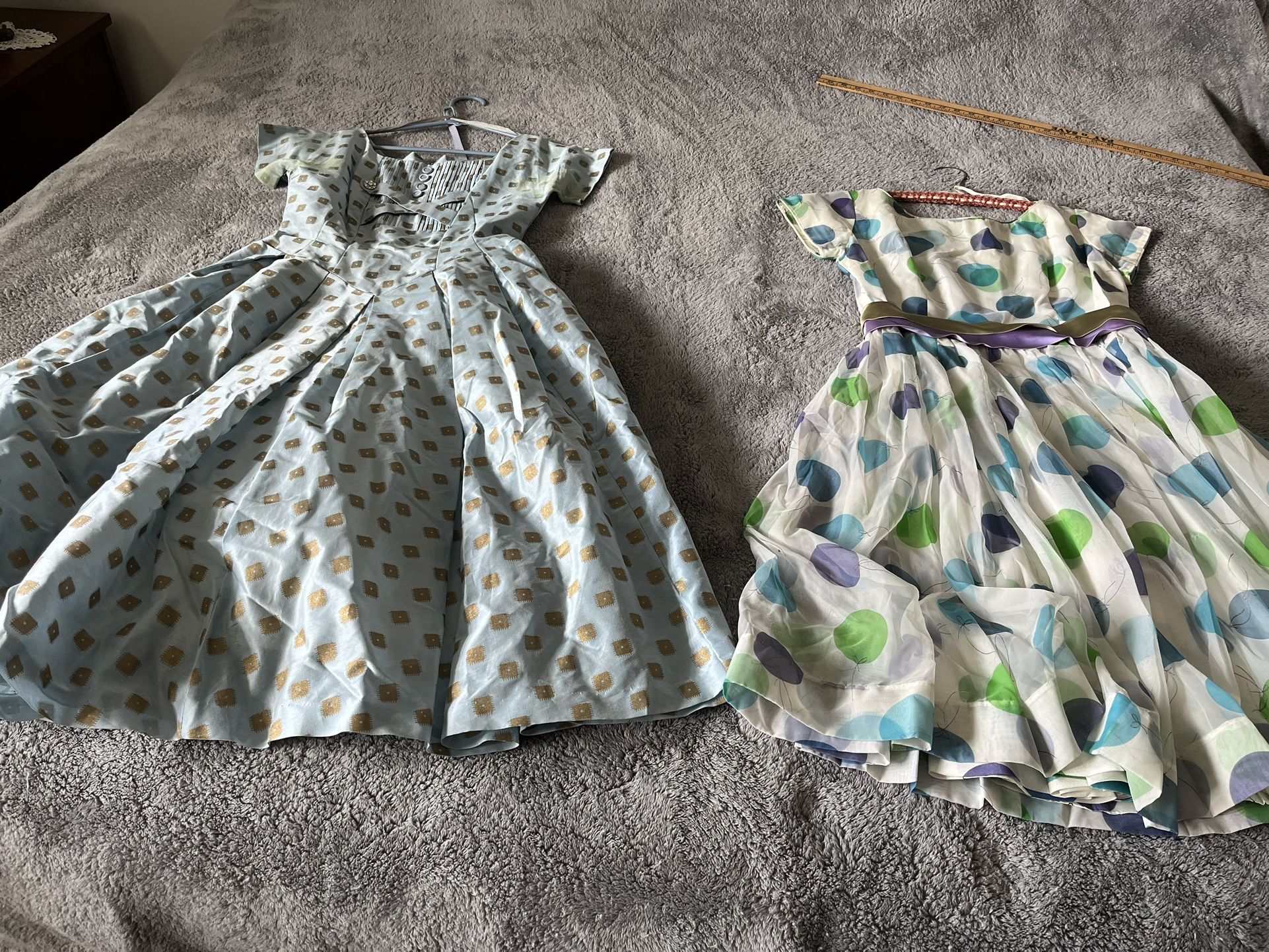 Vintage Dresses from the 60's or  early 70's. Both for $5. 