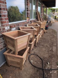 Rustic Cedar Planters
