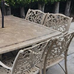 9Pc Stone Patio Set /outdoor Dining Set/Outdoor Furniture/Cash Only 