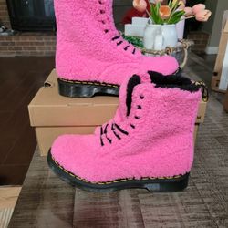 Dr Martens 1460 Pascal Clash Pink Sz 7 Boots