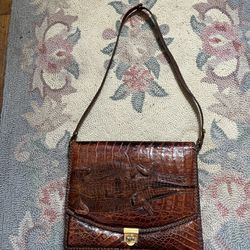 Retro Genuine Leather Alligator Bag