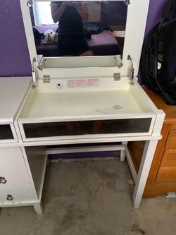White vanity